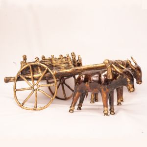 Bell Metal Bullock Cart Figurine