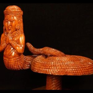 Serpent Women Wooden Art
