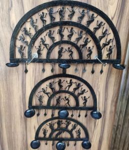 Wrought Iron Triple Layered Tribal Wall Hanging