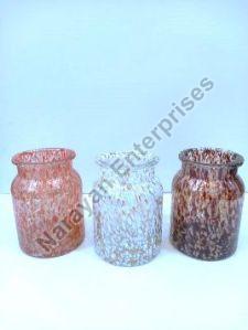 Multicolor Glass Candle Jar