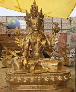 Brass Green Tara Statue