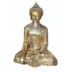 Polished Brass Lord Buddha Statue