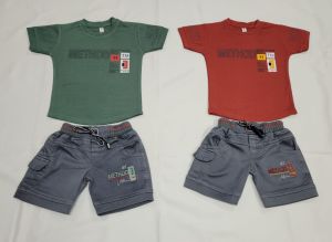 Boys Half Pant & Printed T-Shirt Set