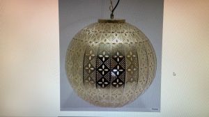 Iron ball hanging lamp