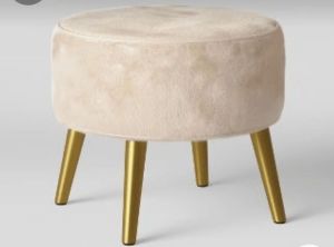 Brass Cone Leg Ottoman