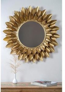 Lotus Leaf Design Wall Mirror