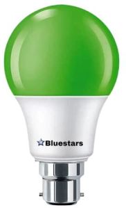 BLUESTARS 9 Watt Green Color Led Light Bulb