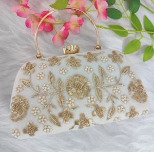 Ladies Floral Creeper Clutch Bag with Handle
