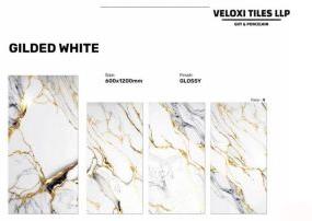 Gilded White Floor Tile