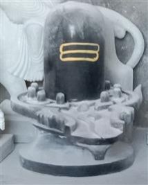 black marble Shivling statue
