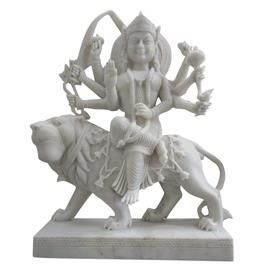 White Marble Durga Maa Statue