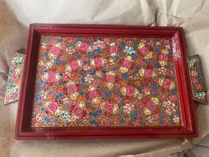 paper mache serving tray