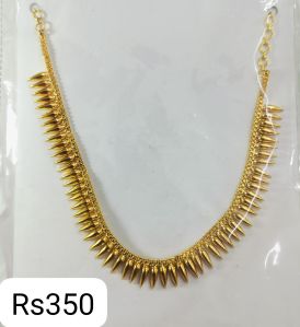 gold plated necklace aaram set