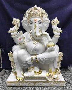 Shree Ganesh ji white Makrana moorti