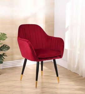 Handicraft red velvet chair