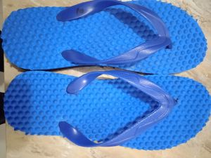 Slipper chappal blue dotted