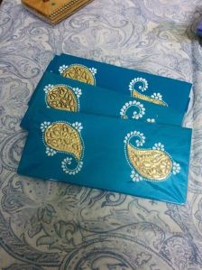 Rectangular Golden Gold Foil Envelope
