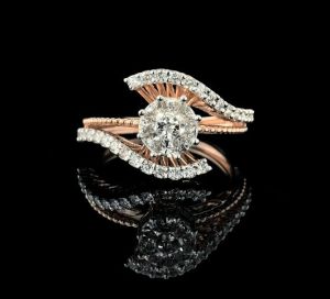 AULR811 Ladies Pie Cut Diamond Ring