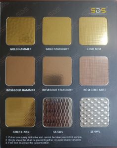 Stainless Steel 304  Gold Etching Sheet by sds