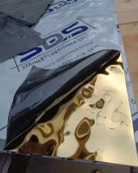 Stainless Steel 304 Gold Glossy Water Ripple Sheet by sds