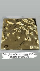 Stainless Steel 304 Gold Glossy Water Ripple Sheet by sds