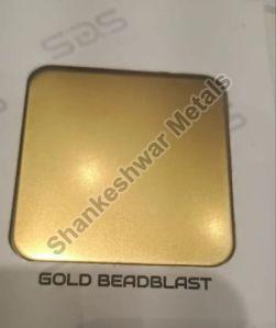 Gold Bead Blasted Finish Stainless Steel Sheet by sds