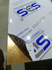 304 Gold Vibration PVD Stainless Steel Sheet