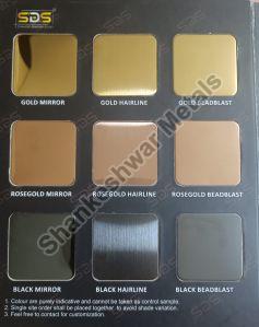 Gold Bead Blasted Finish Stainless Steel Sheet by sds