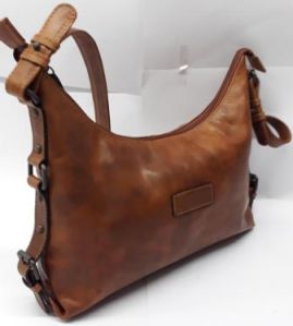 Leather hobo handbag