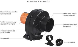 SEAFLO Flange / Flex Mount Bilge Blower 130CFM 12v / 24v