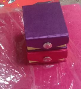 Square Velvet Satin Jewellery Box