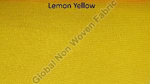Plain Lemon Yellow Non Woven Fabric