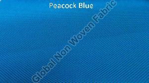 Plain Peacock Blue Non Woven Fabric