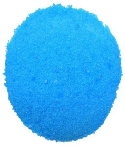 Blue copper sulphate powder