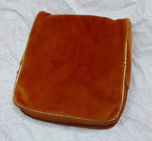 Orange Velvet Jewellery Pouch