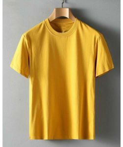 Plain yellow round neck Tshirt