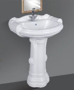 Big Sterling Pedestal Wash Basin