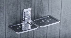 stainless steel double soap dish