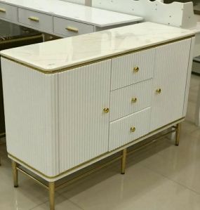 5 Drawer Marble Top Sideboard Cabinet