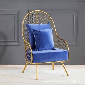 Blue Stainless Steel Sofa Chair