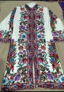 kashmiri aari work coat kurti