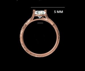 14K ROSE GOLD OVAL CUT DIAMOND RING