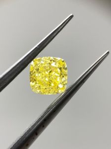 0.50 CT VVS2 NATURAL INTENSE YELLOW COLOR CUSHION SHAPE WEDDING ENGAGAMENT JEWELLRY GIFT DIAMOND