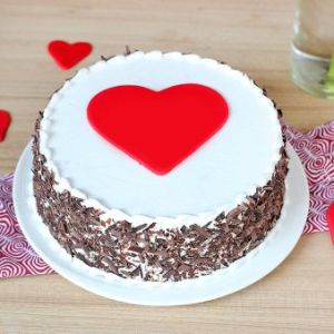 heart black forest cake