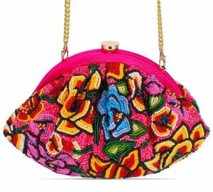 Garden Round Frame Clutch Bag