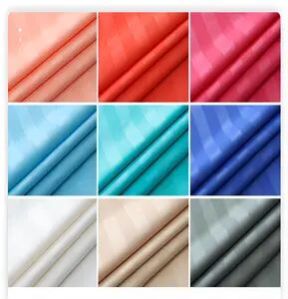 Cotton Satin Stripe Bedsheet Fabric