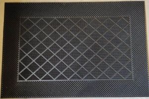 Black Rubber Pin Mats