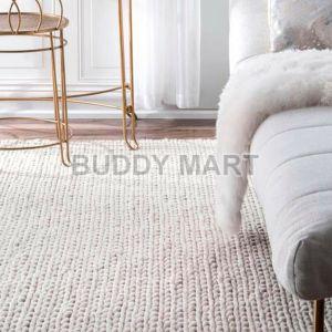 Hand Knitted Chunky Wool Indoor Area Rugs