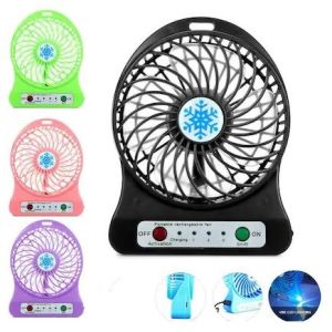 5 inch hand held mini portable white rechargeable usb desk fan