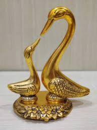 Gold plated swan pair